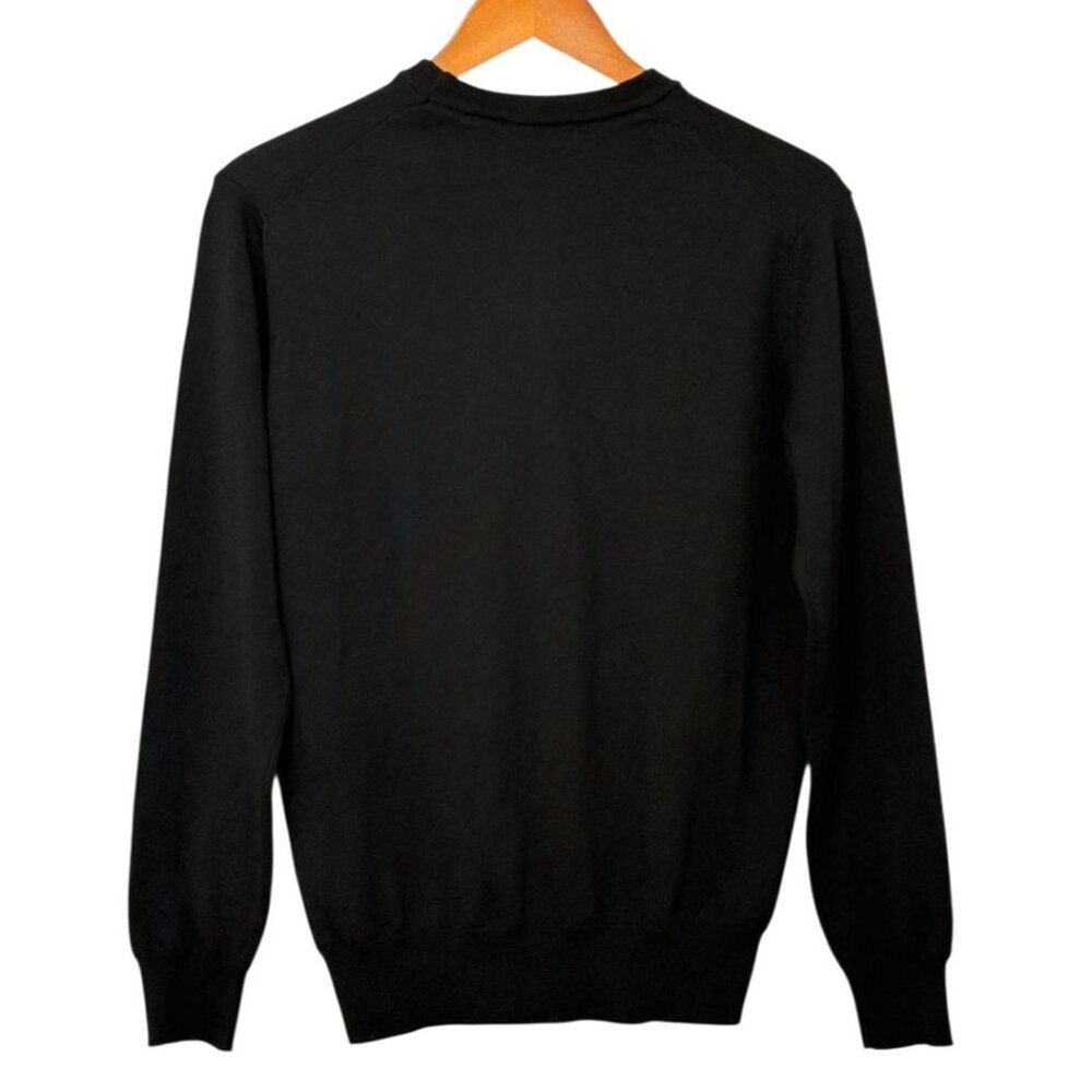 Roberto Cavalli Class Mens 100% Wool Sweater Black Long Sleeve Crew Neck Size S? - Picture 3 of 7